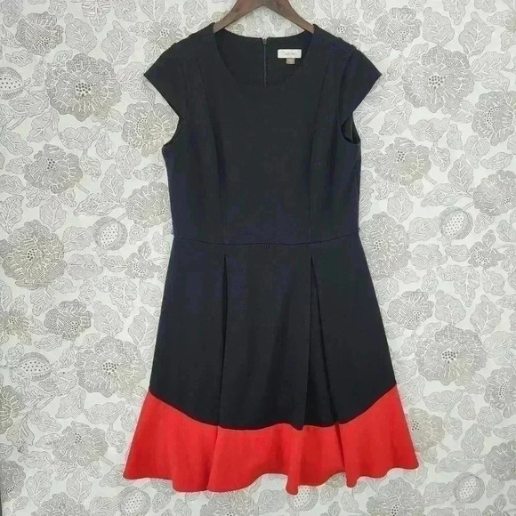 Calvin Klein Cap Sleeve Fit & Flare Midi Dress 12 Unlined - Picture 1 of 8